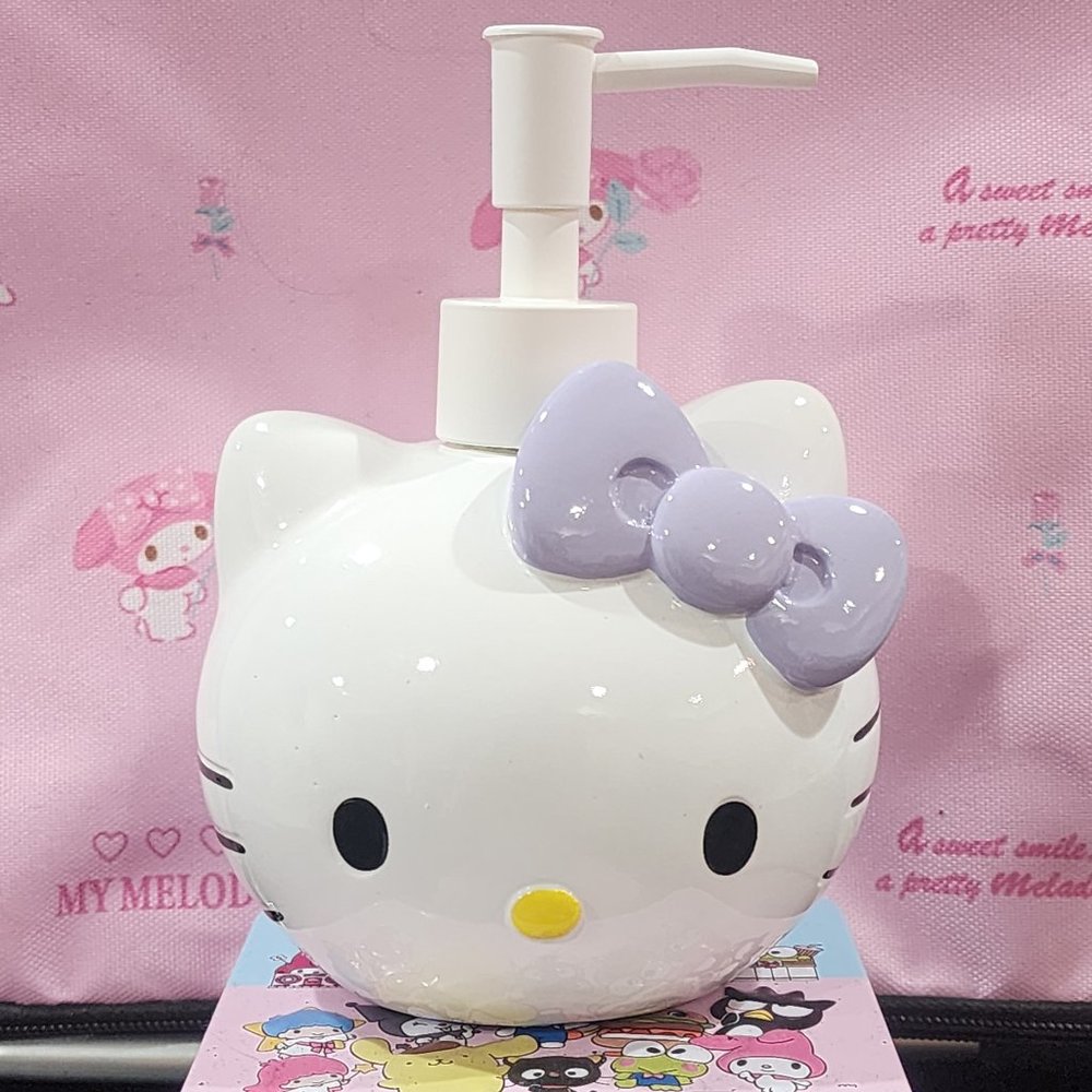 Sanrio Hello Kitty Head Soap/Lotion Dispenser Purple